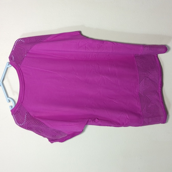 More Than Magic Purple Yes Girl Yes Graphic Tee with Mesh Details Size L 10-12 - Picture 5 of 7